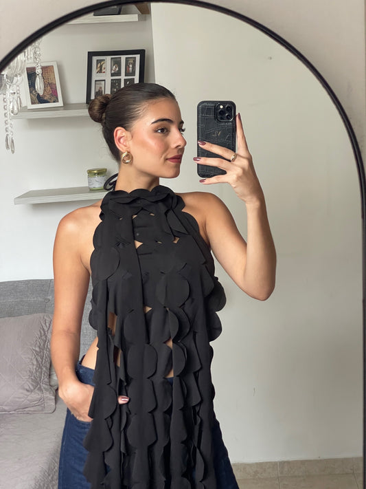 Maxi Top círculos con corte láser