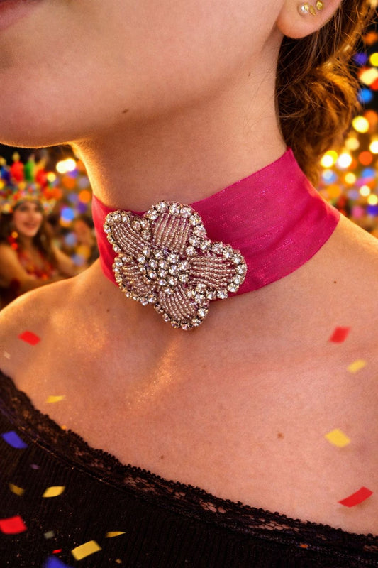 Choker Carnavalero flor