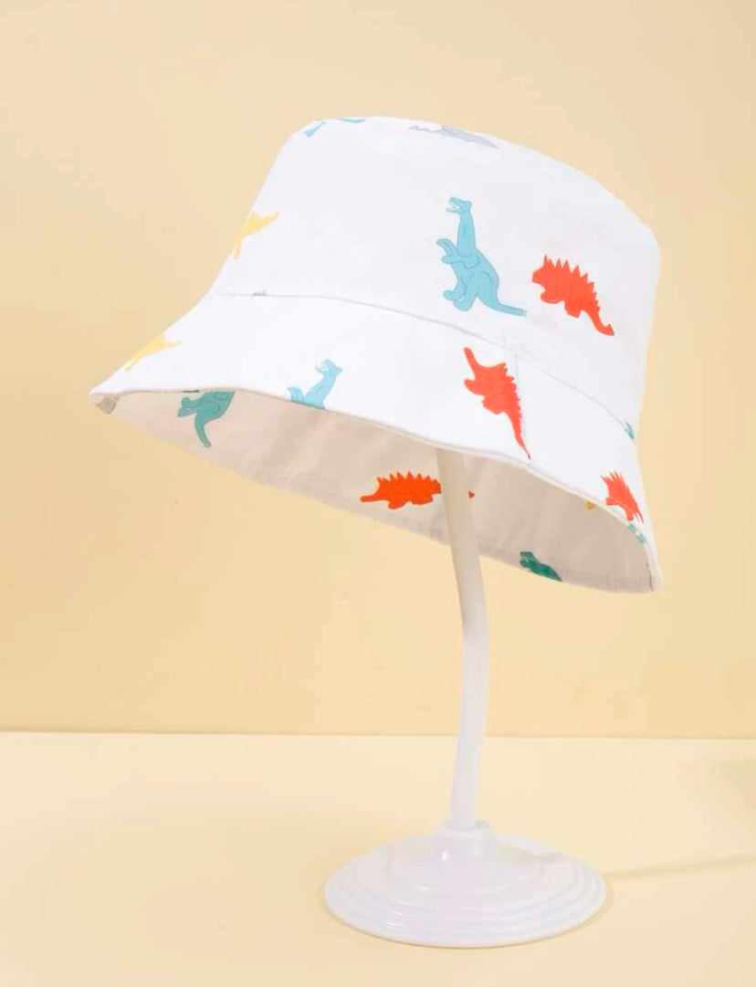 Sombrero cubo con patrón de dinosaurio