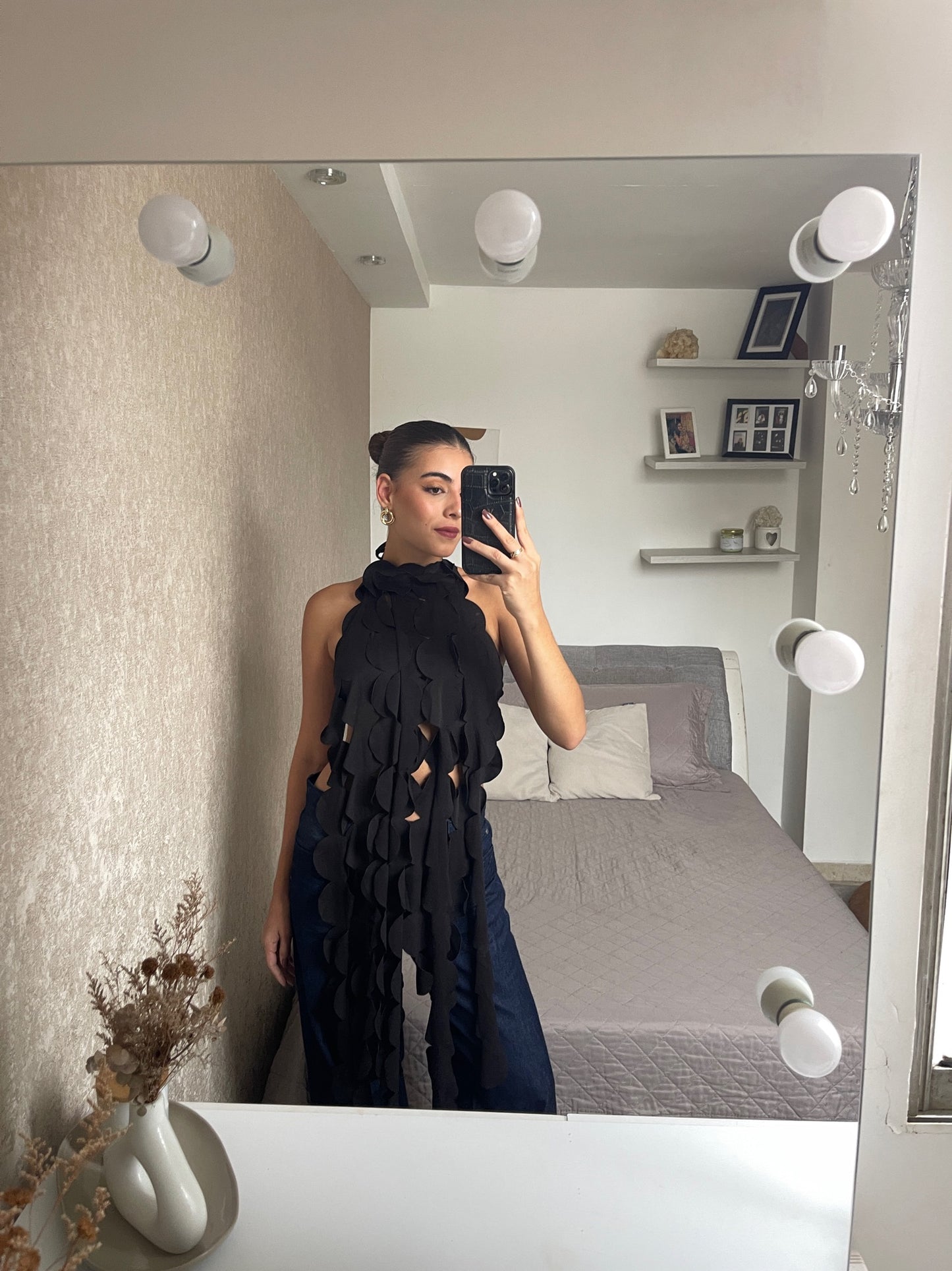 Maxi Top círculos con corte láser