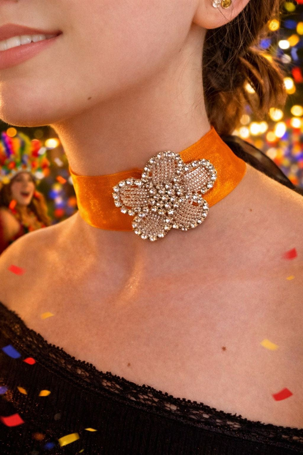 Choker Carnavalero flor