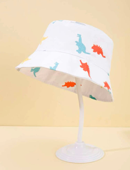 Sombrero cubo con patrón de dinosaurio