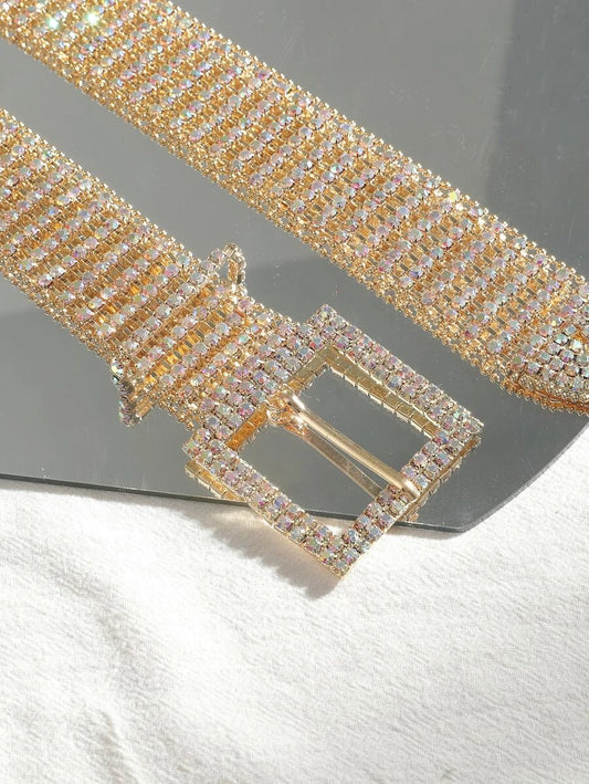 Cinturon Rhinestone dorado