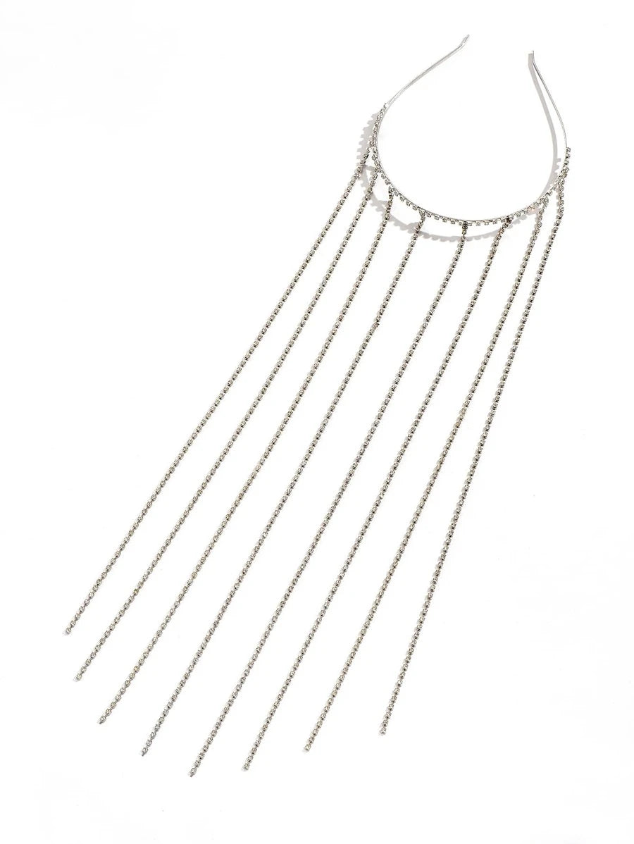Diadema cascada rhinestone