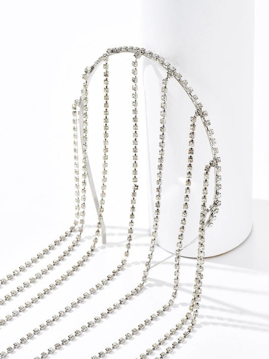 Diadema cascada rhinestone