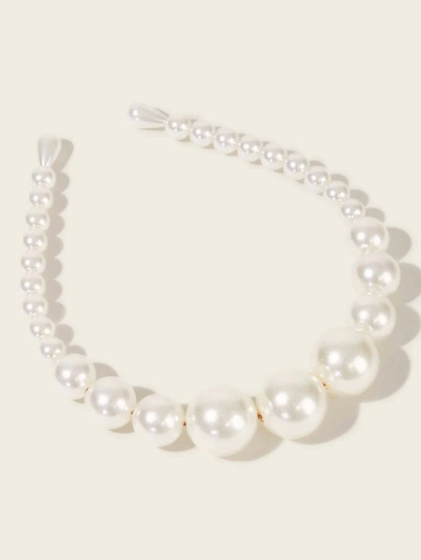 Diadema perla artificial