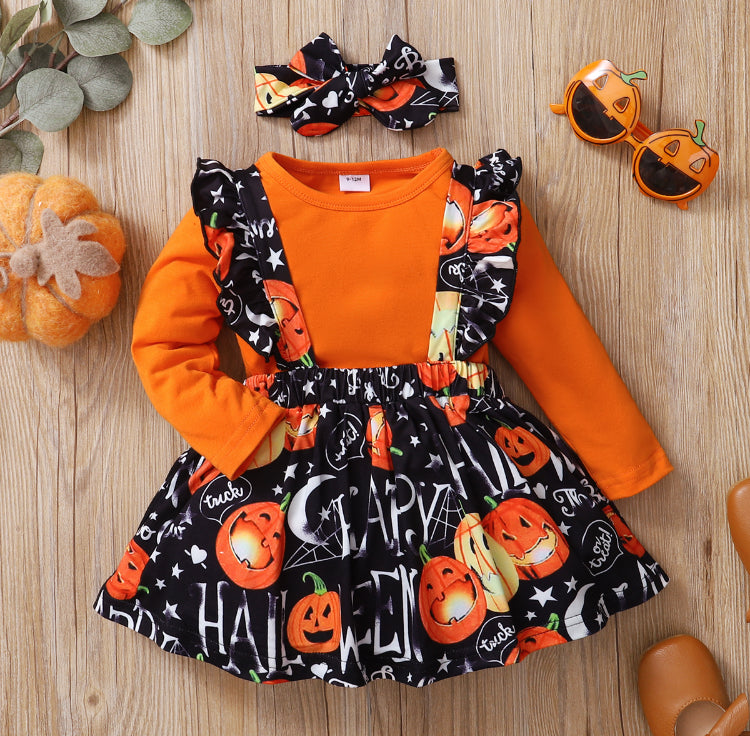 Overol para niña Halloween