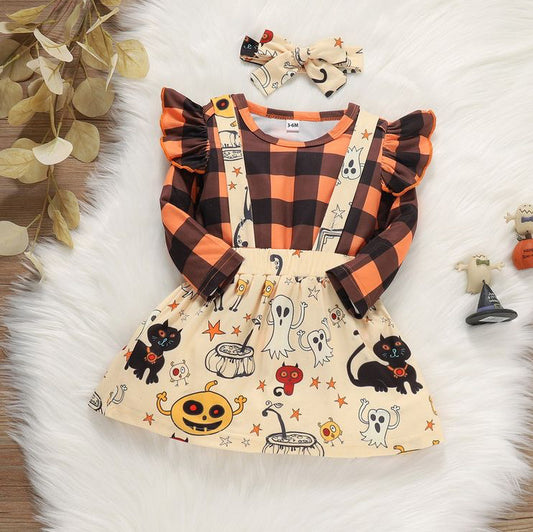 Overol para niña Halloween