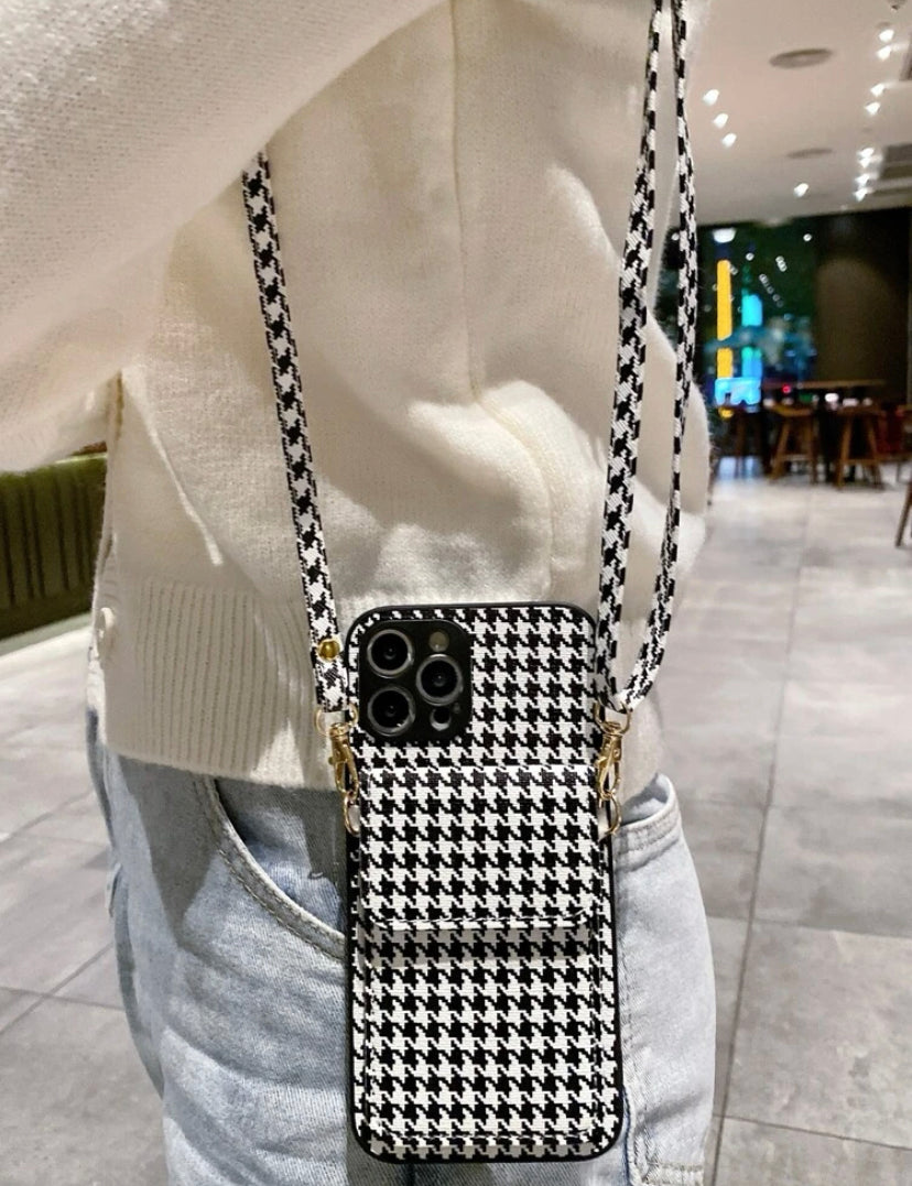 Funda para móvil con estampado de pata de gallo